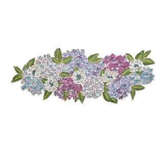 Hydrangea Table Runner in Multi