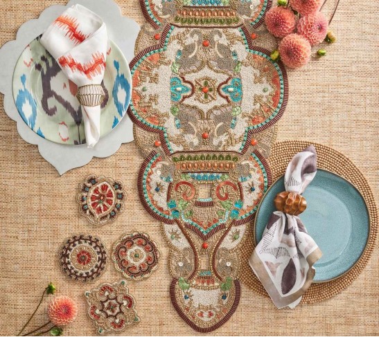 Mogul Table Runner in Multi