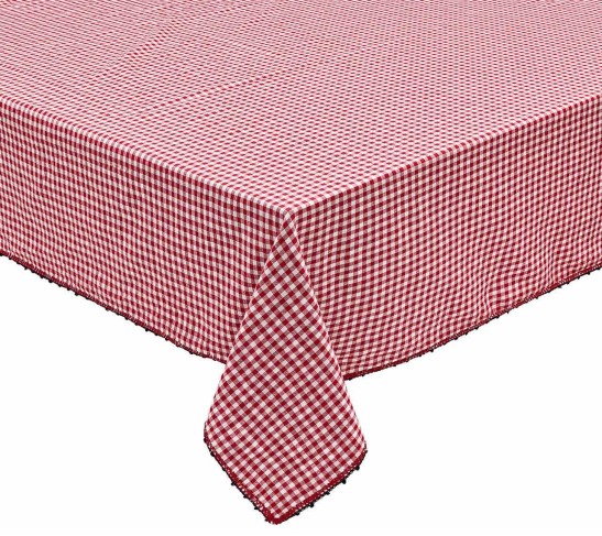 Check Tablecloth in Red & Navy