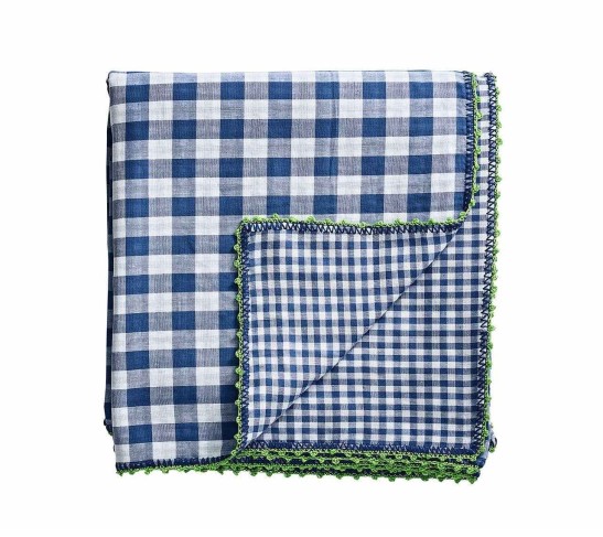 Check Tablecloth in Blue & Green