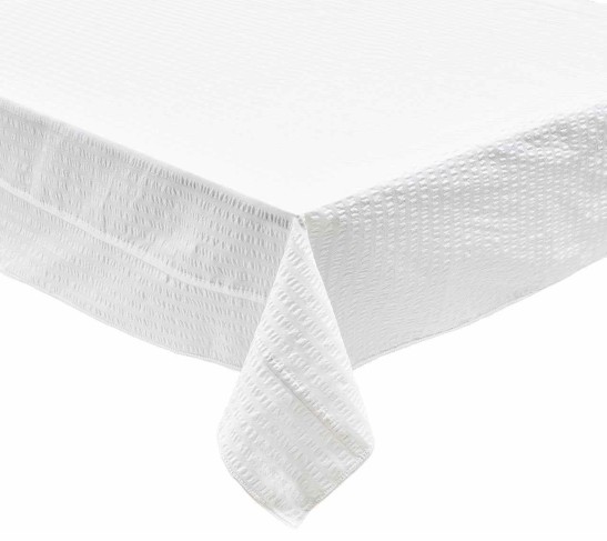 Seersucker Tablecloth in White