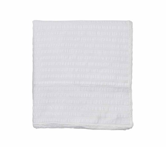 Seersucker Tablecloth in White