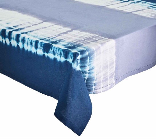 Duo Dye Tablecloth in Navy & Periwinkle