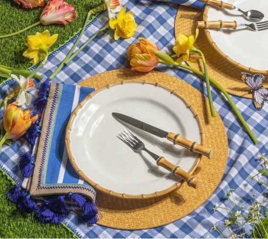 Natural Bamboo 5 piece Place Setting