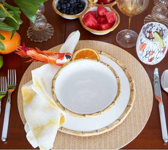 Classic Bamboo Dinner Plate, Set of 4