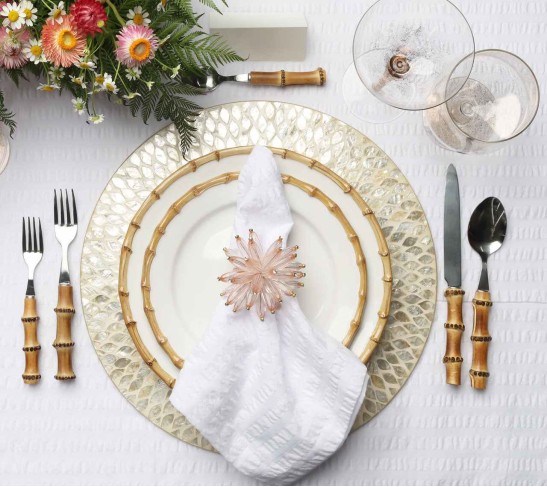 Classic Bamboo Salad Plate, Set of 4