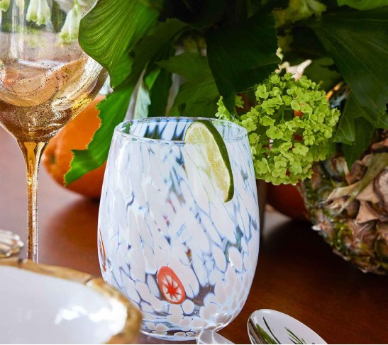 Gala Tumbler in White, Set of 4