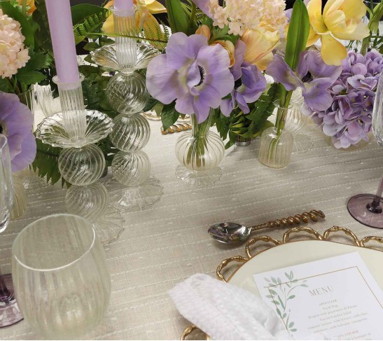Tess Bud Vase in Clear, Set of 3 in a Box