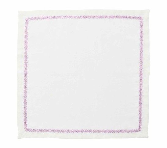 Jardin Napkin in White & Lilac, Set of 4