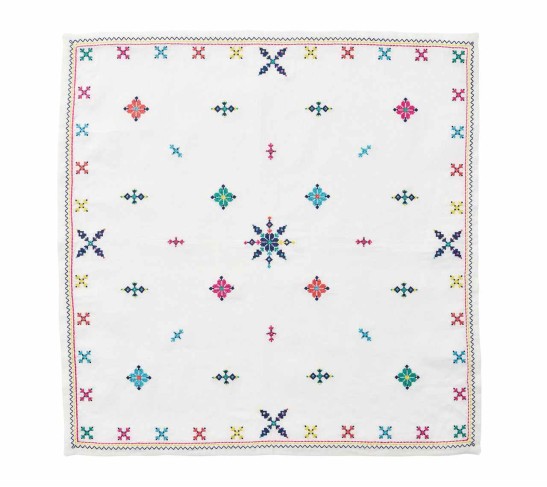 Fez Napkin in White & Multi, Set of 4