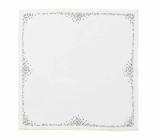 Pin Dot Napkin in White & Navy, Set of 4