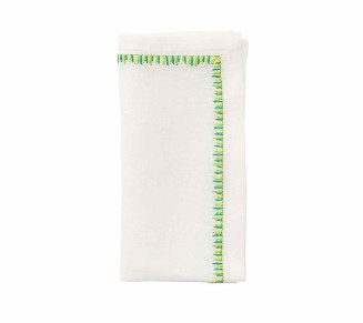 Filament Napkin in White & Yellow & Green, Set of 4