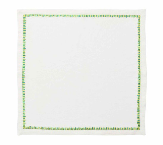 Filament Napkin in White & Yellow & Green, Set of 4