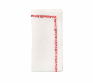 Filament Napkin in White & Pink & Orange, Set of 4