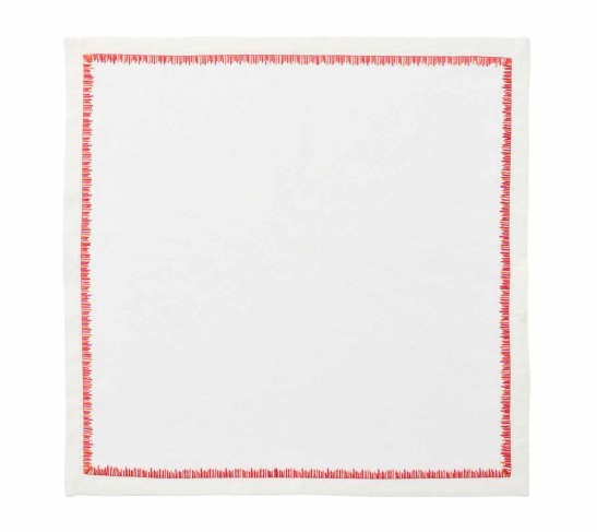 Filament Napkin in White & Pink & Orange, Set of 4