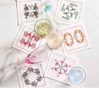 Menagerie Cocktail Napkins in Multi, Set of 6 in a Gift Box