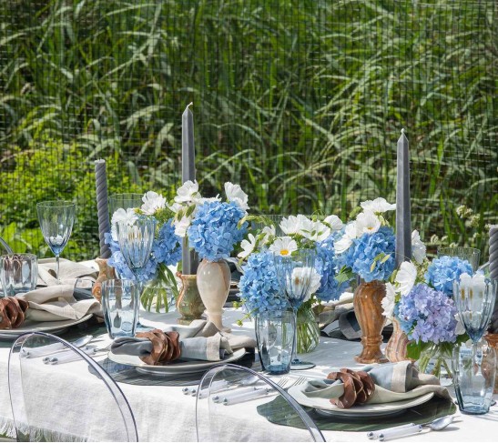 Dip Dye Napkin in Natural & Seafoam, Set of 4