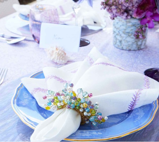 Spritz Napkin Ring in Sorbet, Set of 4