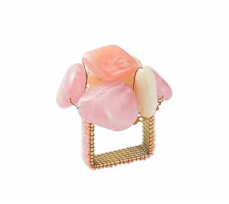 Sea Stone Napkin Ring in Blush, Set of 4