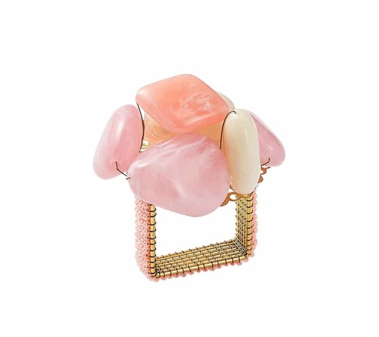 Sea Stone Napkin Ring in Blush, Set of 4