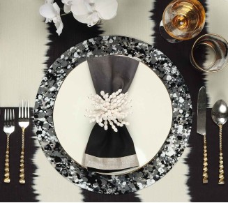 Reed Napkin Ring in White, Set of 4