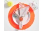 Zinnia Napkin Ring in Pink & Orange, Set of 4