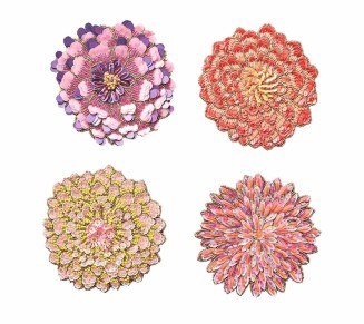 Dahlia Drink Coasters, Set of 4 in a Gift Bag