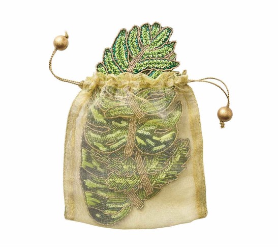 Laurel Drink Coasters in Green, Set of 4 in a Gift Bag