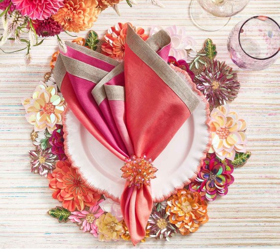Dahlia Placemat in Multi, Set of 2