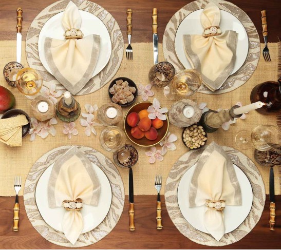 Tiger Placemat in Natural & Brown, Set of 2