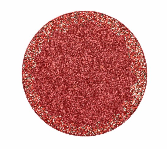 Maui Placemat in Coral & Gold, Set of 4