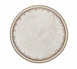 Enamor Placemat in White & Gold, Set of 4