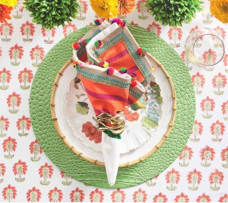 Croco Placemat in Green, Set of 4