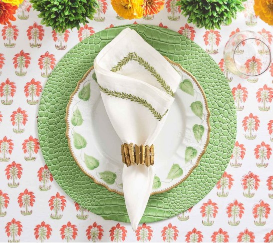 Croco Placemat in Green, Set of 4