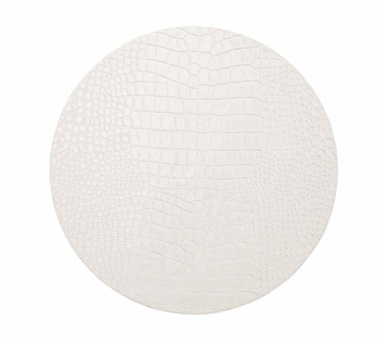 Croco Placemat in White, Set of 4