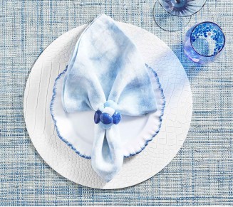 Croco Placemat in White, Set of 4