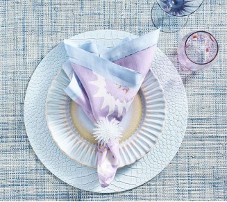 Croco Placemat in Sky Blue, Set of 4