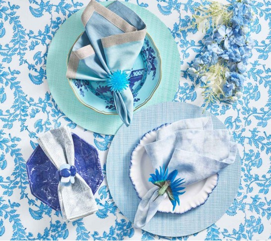 Portofino Placemat in Periwinkle, Set of 4