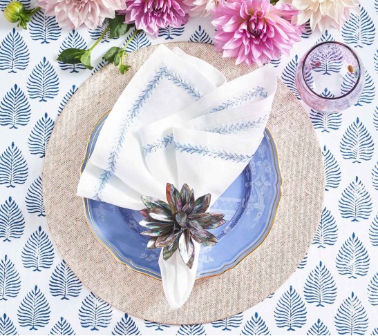 Glam Grass Placemat in Natural & Silver, Set of 4