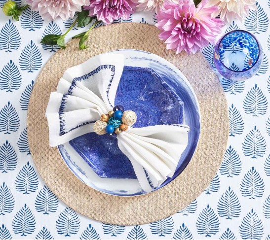 Glam Grass Placemat in Natural & Gold, Set of 4