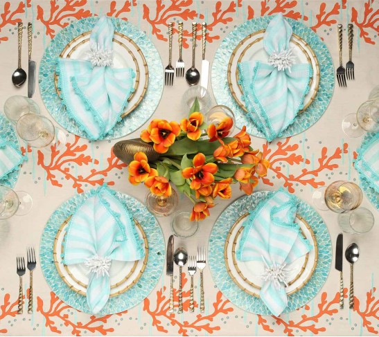 Marquis Placemat Seafoam, Set of 4
