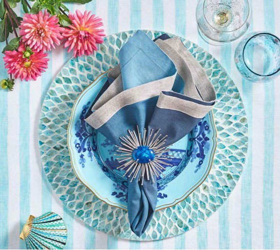 Marquis Placemat Seafoam, Set of 4