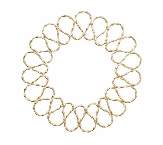 Bamboo Charger in Gold, Set of 4