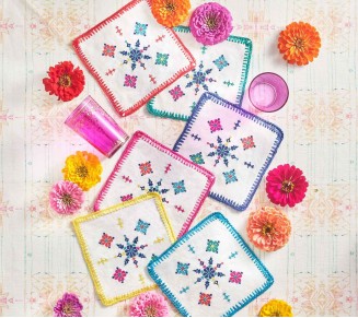 Fez Cocktail Napkins in Multi, Set of 6 in a Gift Box