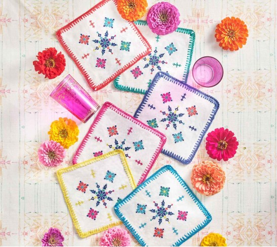 Fez Cocktail Napkins in Multi, Set of 6 in a Gift Box