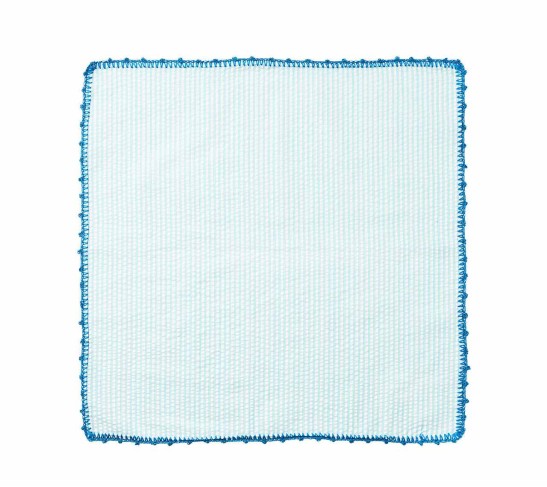 Seersucker Napkin in Seafoam & Blue, Set of 4