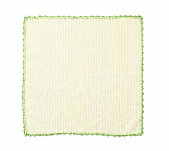 Seersucker Napkin in Yellow & Green, Set of 4