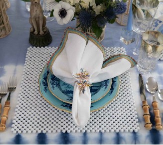 Oriente Italiano Salad Plate, Iris, Set of 2