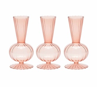 Tess Bud Vase in Blush, Set of 3 in a Box