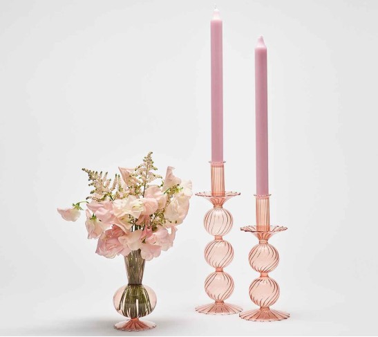 Tess Bud Vase in Blush, Set of 3 in a Box